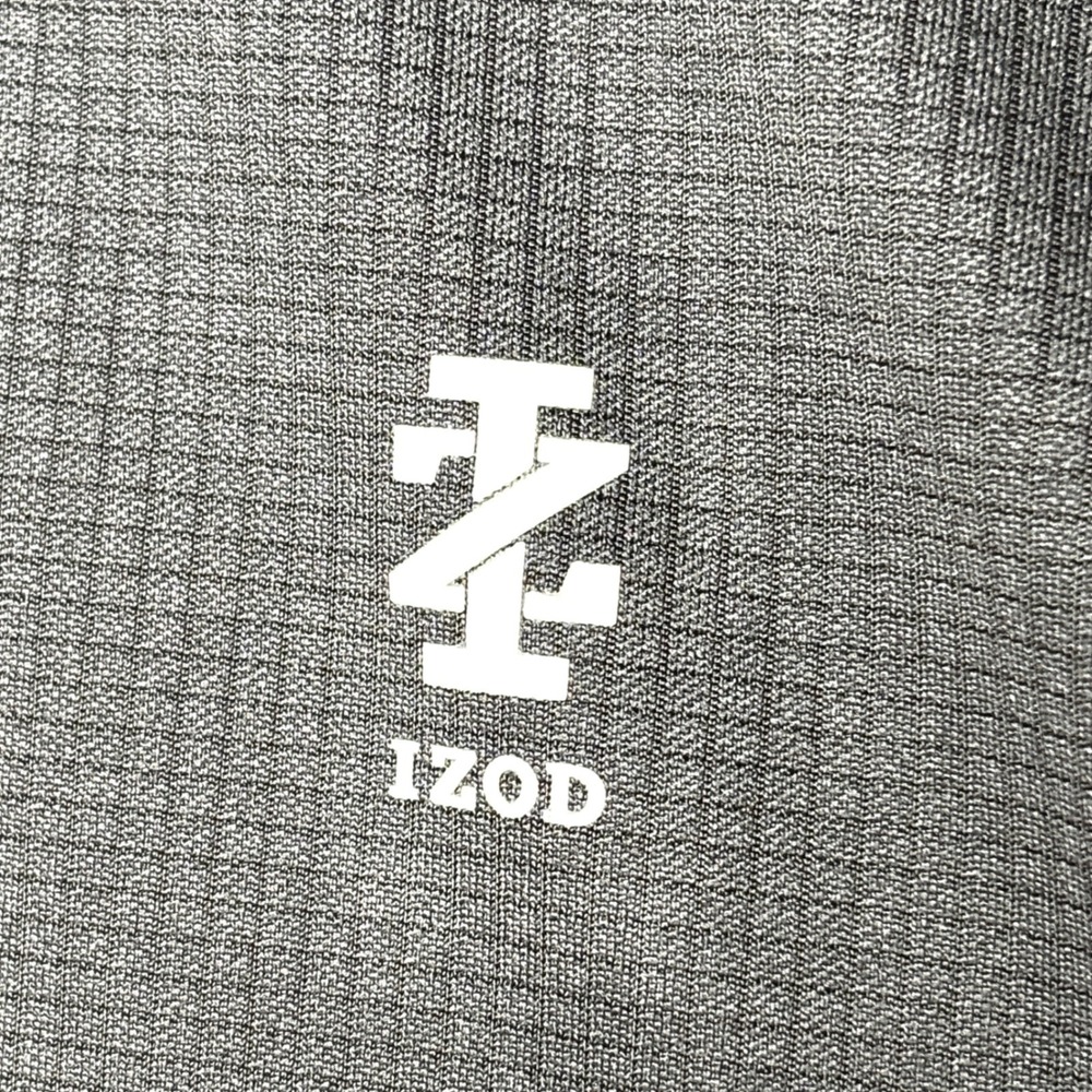 IZOD GOLF Performance Polo Men's Dark Gray Textured Polo Shirt XL Preppy - Picture 5 of 8